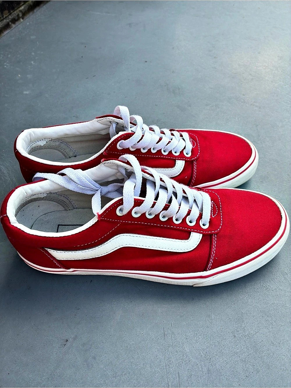 Vans Old Skool Sneakers Red & White US 9.0